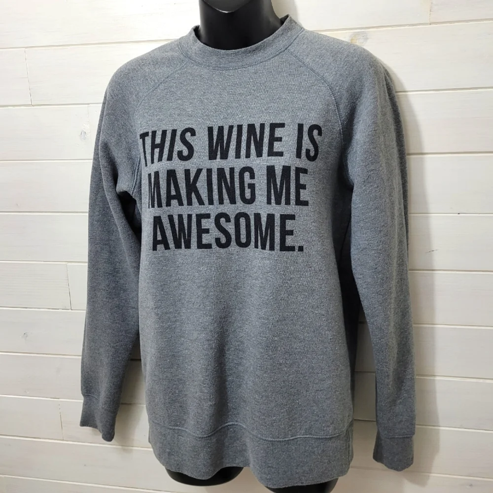 Brunette The Label "This Wine Is Making Me Awesome" sweater - Picture 1 of 6
